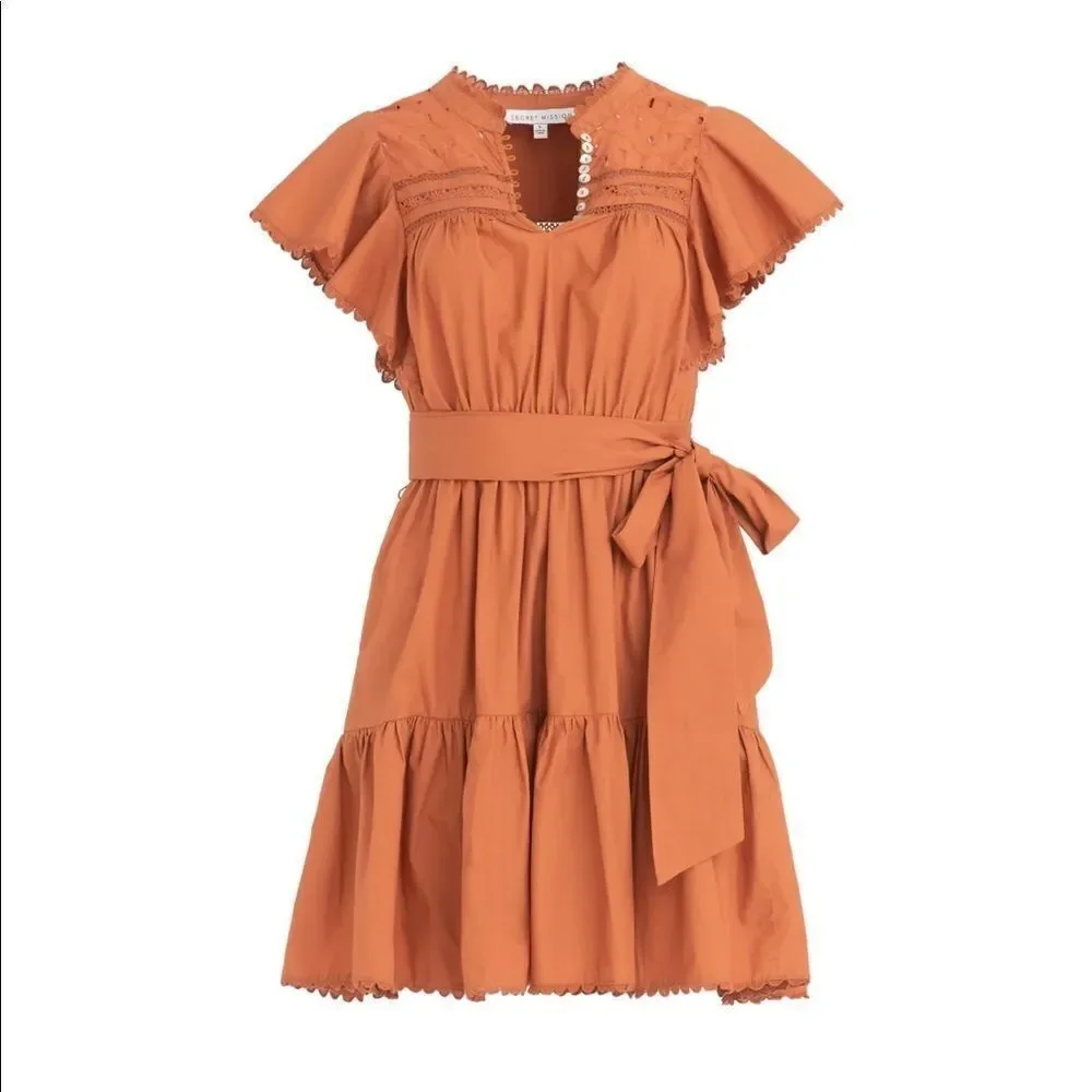 Secret mission bartolina dusty orange dress